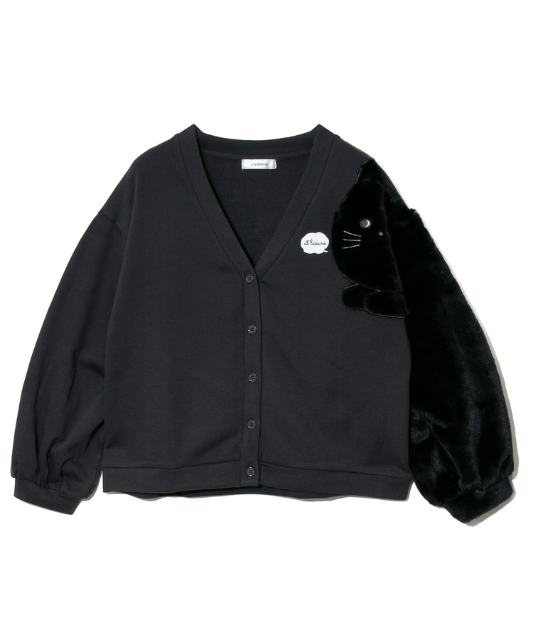 go slow caravan(ゴースローキャラバン) |cuddris/カデュリス ねこ片袖切替カーディガン (WOMENS)