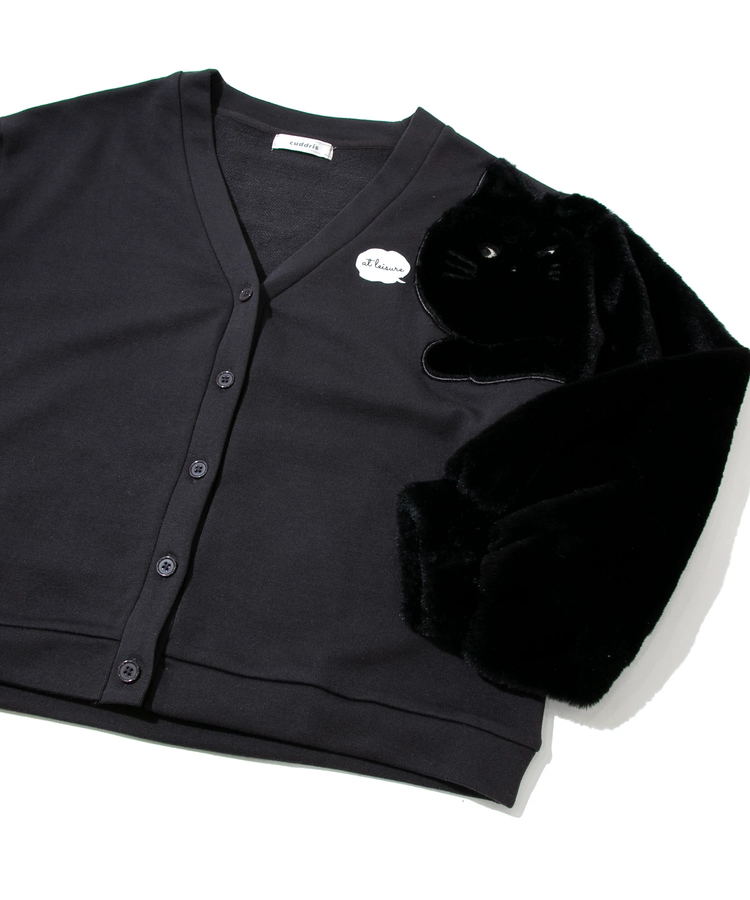 go slow caravan(ゴースローキャラバン) |cuddris/カデュリス ねこ片袖切替カーディガン (WOMENS)