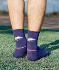 go slow caravan(ゴースローキャラバン) |刺繍 クウォーターソックス (MENS/WOMENS)