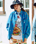 go slow caravan(ゴースローキャラバン) |【DOMDOM×GSC】綿レーヨンデニムL/Sシャツ (MENS)