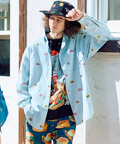 go slow caravan(ゴースローキャラバン) |【DOMDOM×GSC】綿レーヨンデニムL/Sシャツ (MENS)