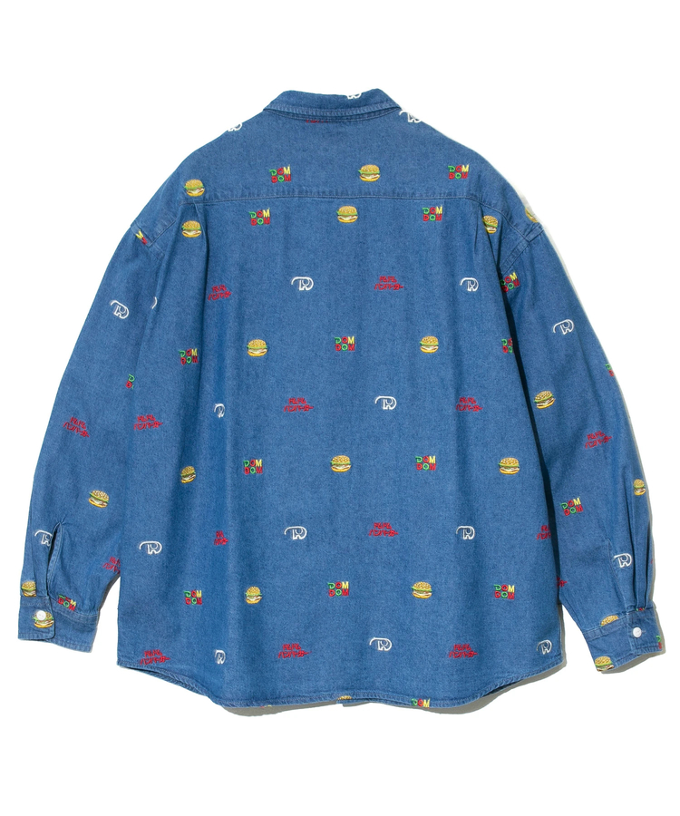 go slow caravan(ゴースローキャラバン) |【DOMDOM×GSC】綿レーヨンデニムL/Sシャツ (MENS)