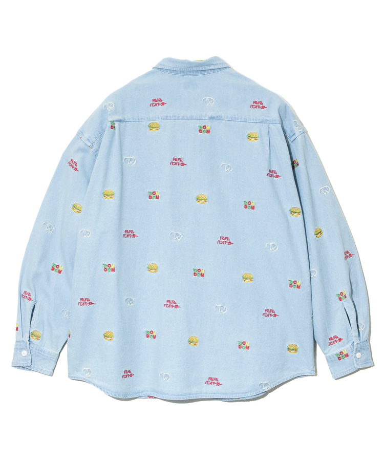 go slow caravan(ゴースローキャラバン) |【DOMDOM×GSC】綿レーヨンデニムL/Sシャツ (MENS)