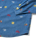 go slow caravan(ゴースローキャラバン) |【DOMDOM×GSC】綿レーヨンデニムL/Sシャツ (MENS)