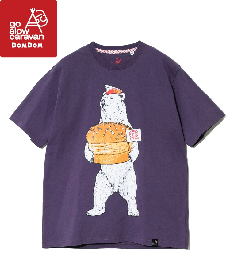 go slow caravan(ゴースローキャラバン) |【DOMDOM×GSC】手作り厚焼きたまごバーガークマTEE (MENS)