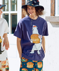 go slow caravan(ゴースローキャラバン) |【DOMDOM×GSC】手作り厚焼きたまごバーガークマTEE (MENS)