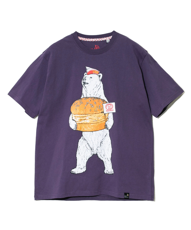 go slow caravan(ゴースローキャラバン) |【DOMDOM×GSC】手作り厚焼きたまごバーガークマTEE (MENS)