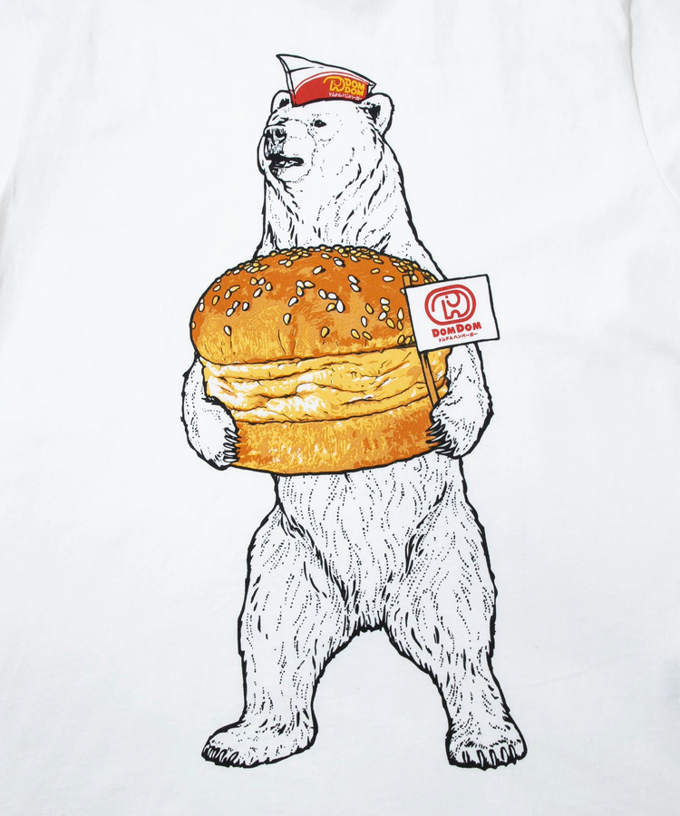 go slow caravan(ゴースローキャラバン) |【DOMDOM×GSC】手作り厚焼きたまごバーガークマTEE (MENS)