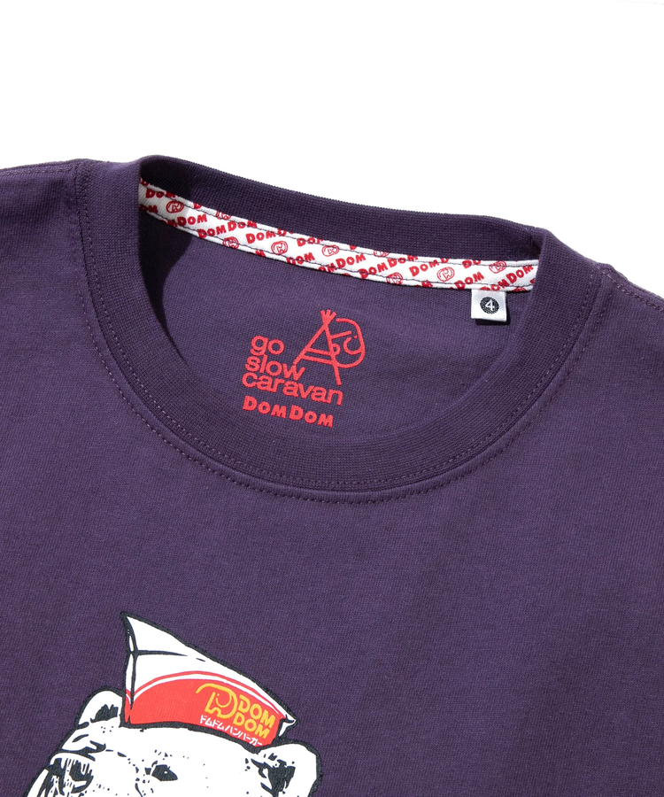 go slow caravan(ゴースローキャラバン) |【DOMDOM×GSC】手作り厚焼きたまごバーガークマTEE (MENS)