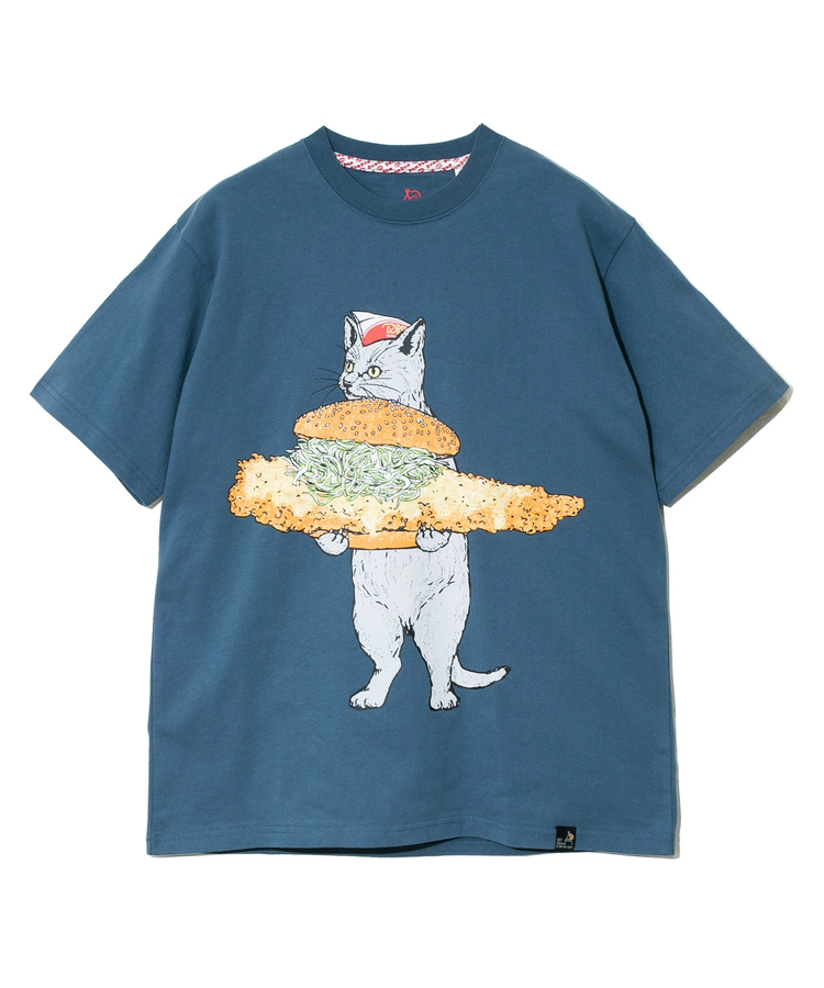 go slow caravan(ゴースローキャラバン) |【DOMDOM×GSC】びたびたバターフィッシュ猫TEE (MENS)