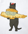 go slow caravan(ゴースローキャラバン) |【DOMDOM×GSC】びたびたバターフィッシュ猫TEE (MENS)