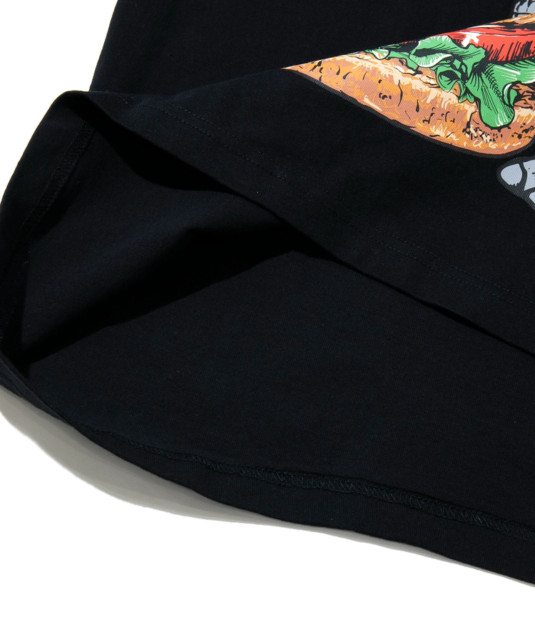 go slow caravan(ゴースローキャラバン) |【DOMDOM×GSC】味噌ピーチキンバーガーゾウBIG TEE (MENS)