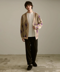 go slow caravan(ゴースローキャラバン) |Revo./レヴォ モヘアライク ダイヤパターン カーディガン (MENS)