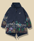 go slow caravan(ゴースローキャラバン) |コットン/ナイロンパネル刺繍モッズコート (MENS/WOMENS)