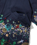 go slow caravan(ゴースローキャラバン) |コットン/ナイロンパネル刺繍モッズコート (MENS/WOMENS)