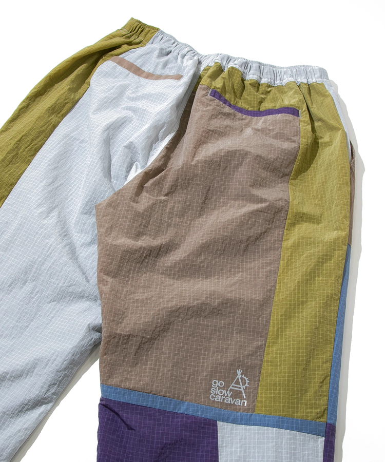 go slow caravan(ゴースローキャラバン) |ナイロンリップストップパッチワークパンツ (MENS)