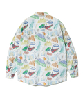 go slow caravan(ゴースローキャラバン) |40/-ブロード総柄プリントR/Gシャツ (MENS/WOMENS)