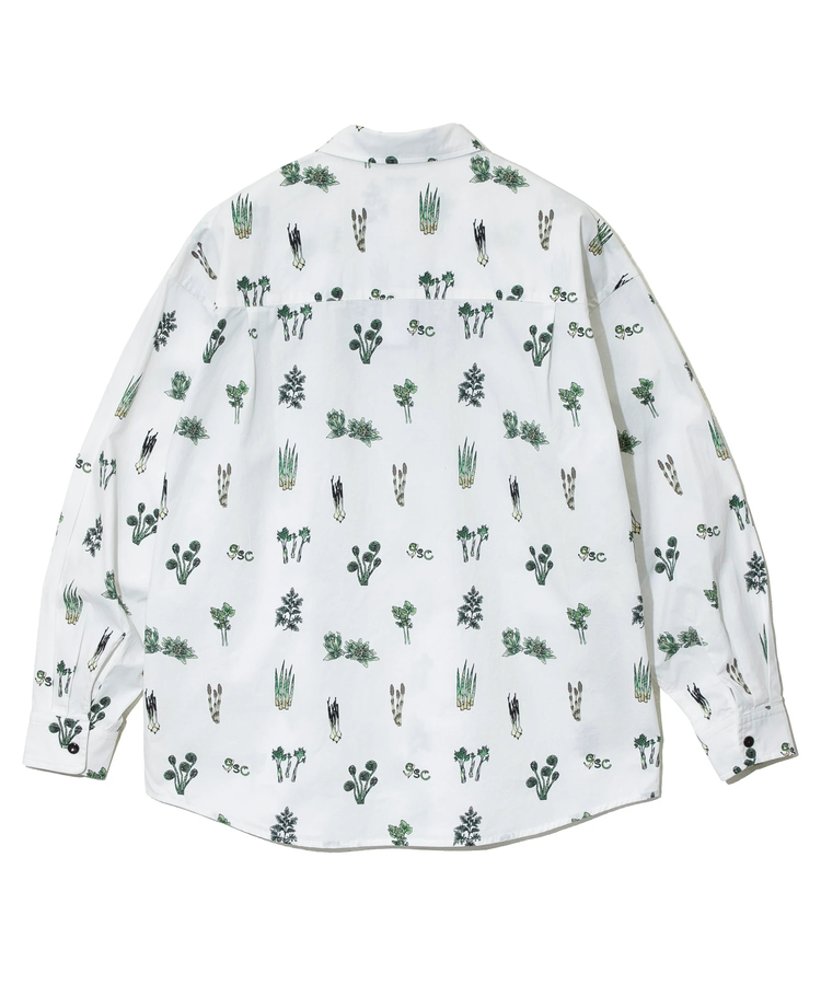 go slow caravan(ゴースローキャラバン) |40/-ブロード総柄プリントR/Gシャツ (MENS/WOMENS)