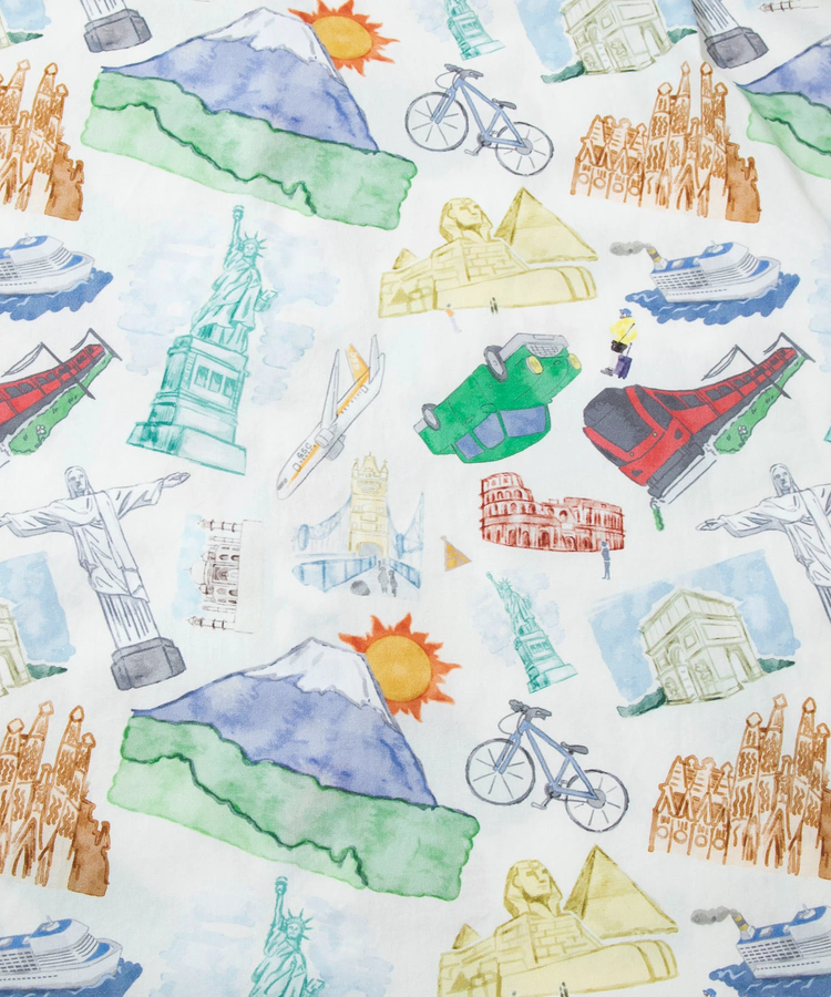 go slow caravan(ゴースローキャラバン) |40/-ブロード総柄プリントR/Gシャツ (MENS/WOMENS)