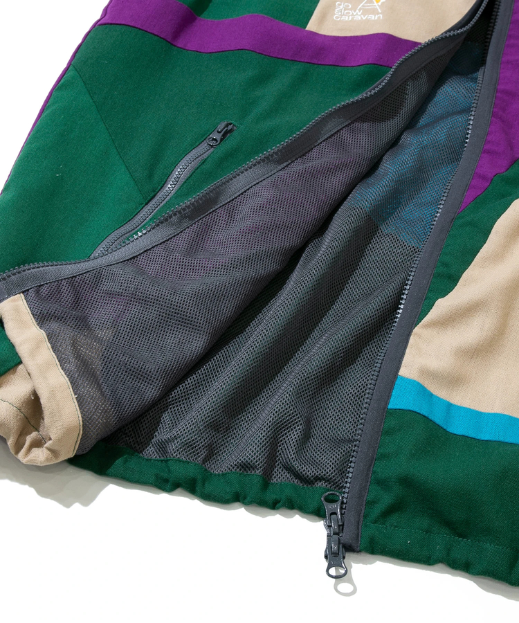 go slow caravan(ゴースローキャラバン) |LINEN/COTTONパッチワークスタンドベスト (MENS)