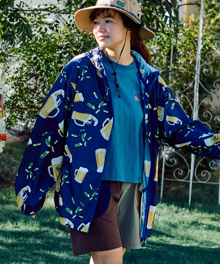 go slow caravan(ゴースローキャラバン) |マイクロリップポリエステル目立っちゃぶるパーカーJKT (MENS)
