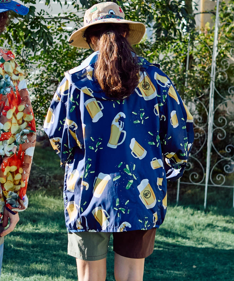 go slow caravan(ゴースローキャラバン) |マイクロリップポリエステル目立っちゃぶるパーカーJKT (MENS)