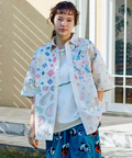 go slow caravan(ゴースローキャラバン) |LINEN/COTTONスクエア刺繍半袖シャツ (MENS/WOMENS)