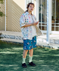 go slow caravan(ゴースローキャラバン) |LINEN/COTTONスクエア刺繍半袖シャツ (MENS/WOMENS)