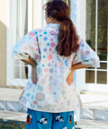 go slow caravan(ゴースローキャラバン) |LINEN/COTTONスクエア刺繍半袖シャツ (MENS/WOMENS)