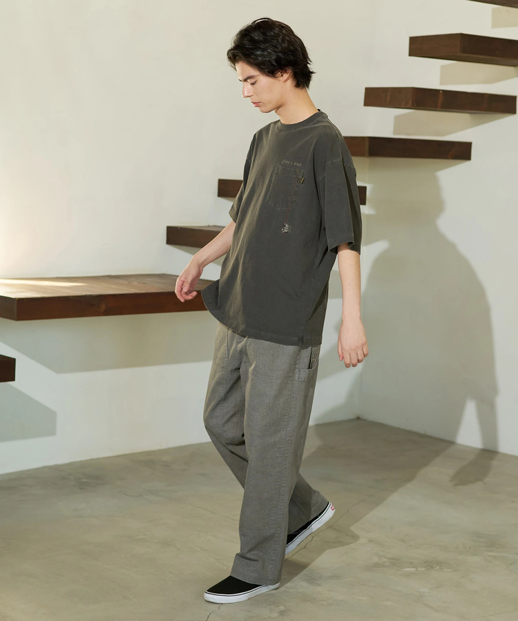 go slow caravan(ゴースローキャラバン) |COBMASTER/コブマスター ピグメント ポケット刺繍ルーズTEE《クライマーベアー》 (MENS)