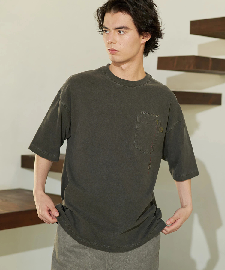 go slow caravan(ゴースローキャラバン) |COBMASTER/コブマスター ピグメント ポケット刺繍ルーズTEE《クライマーベアー》 (MENS)