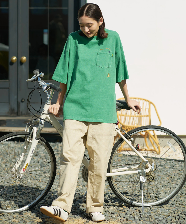 go slow caravan(ゴースローキャラバン) |COBMASTER/コブマスター ピグメント ポケット刺繍ルーズTEE《クライマーベアー》 (MENS)