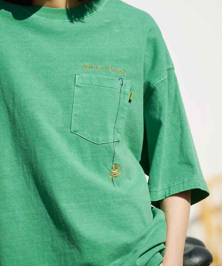 go slow caravan(ゴースローキャラバン) |COBMASTER/コブマスター ピグメント ポケット刺繍ルーズTEE《クライマーベアー》 (MENS)