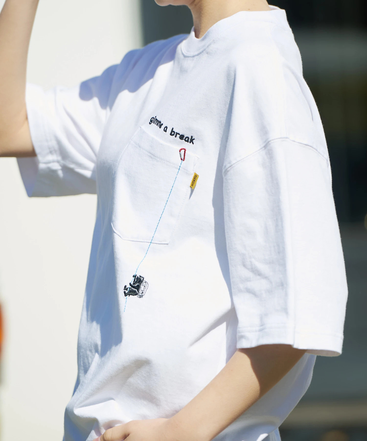 go slow caravan(ゴースローキャラバン) |COBMASTER/コブマスター ピグメント ポケット刺繍ルーズTEE《クライマーベアー》 (MENS)
