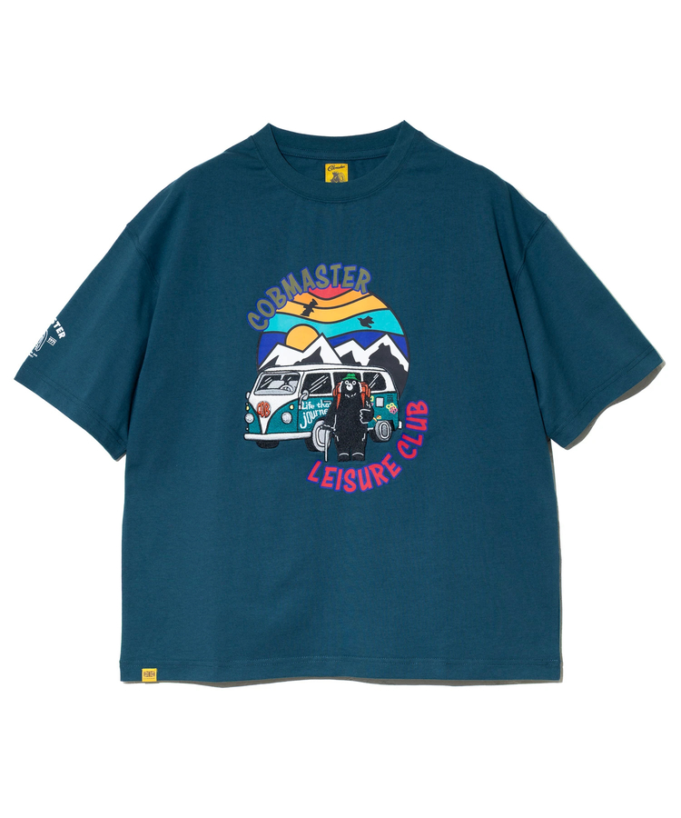 go slow caravan(ゴースローキャラバン) |COBMASTER/コブマスター 吸水速乾天竺刺繍ルーズTEE《旅するベアー》(MENS)
