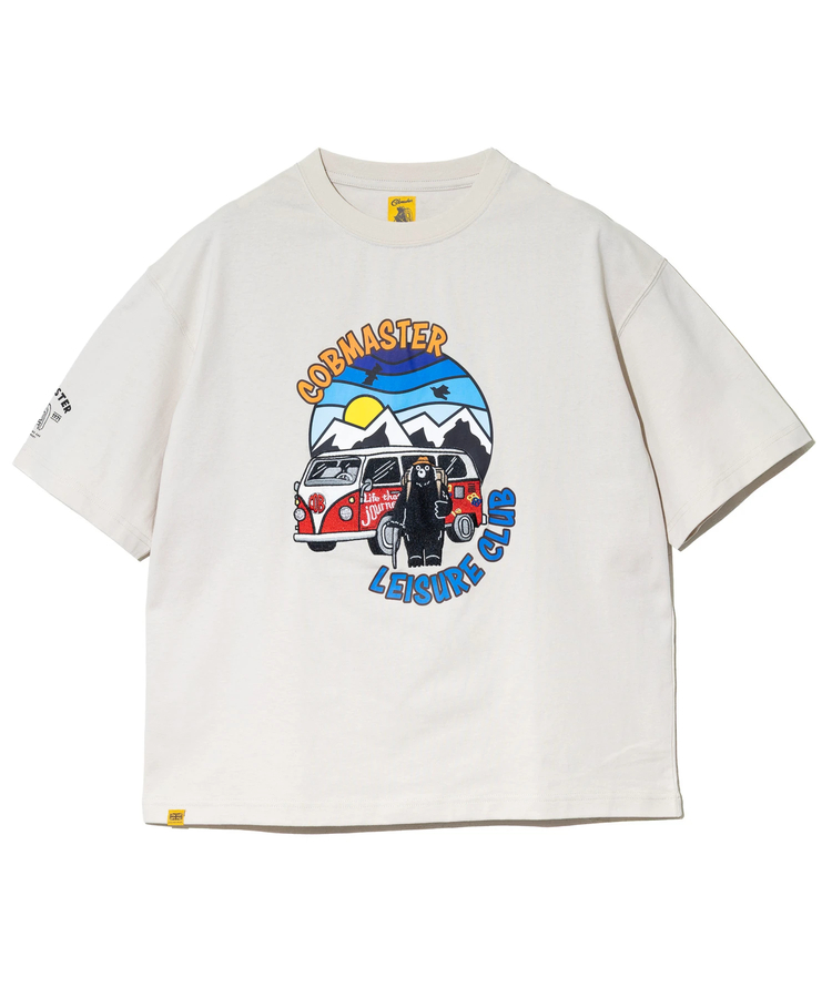 go slow caravan(ゴースローキャラバン) |COBMASTER/コブマスター 吸水速乾天竺刺繍ルーズTEE《旅するベアー》(MENS)