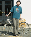 go slow caravan(ゴースローキャラバン) |COBMASTER/コブマスター 吸水速乾天竺刺繍ルーズTEE《旅するベアー》(MENS)