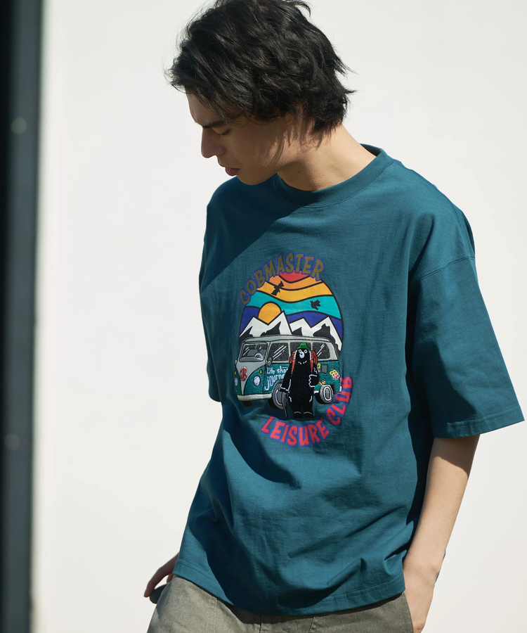 go slow caravan(ゴースローキャラバン) |COBMASTER/コブマスター 吸水速乾天竺刺繍ルーズTEE《旅するベアー》(MENS)