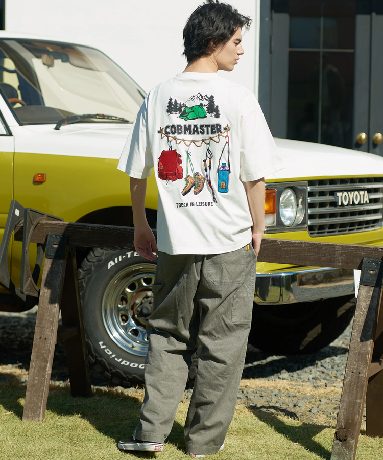 go slow caravan(ゴースローキャラバン) |COBMASTER/コブマスター 吸水速乾天竺刺繍ルーズTEE《トレッキングツール》(MENS)