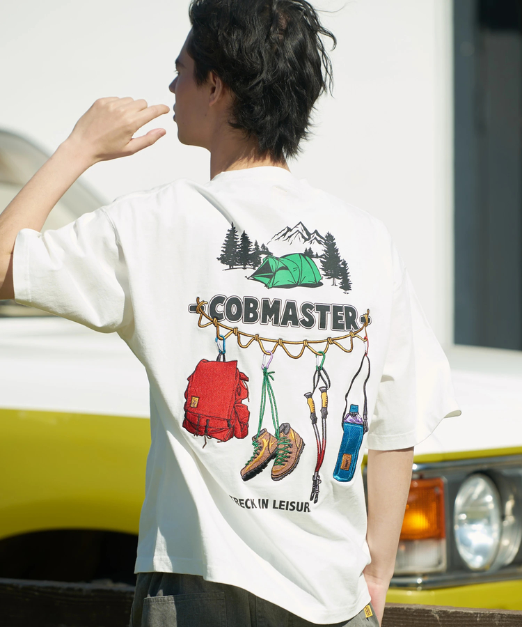 go slow caravan(ゴースローキャラバン) |COBMASTER/コブマスター 吸水速乾天竺刺繍ルーズTEE《トレッキングツール》(MENS)