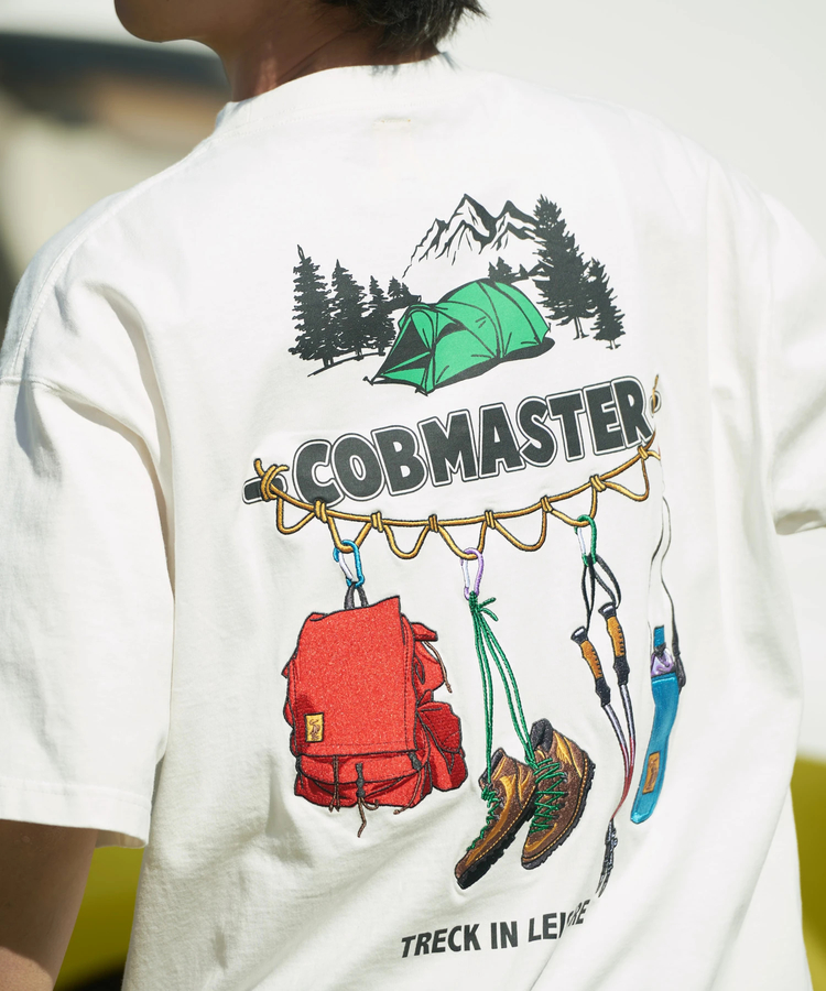 go slow caravan(ゴースローキャラバン) |COBMASTER/コブマスター 吸水速乾天竺刺繍ルーズTEE《トレッキングツール》(MENS)