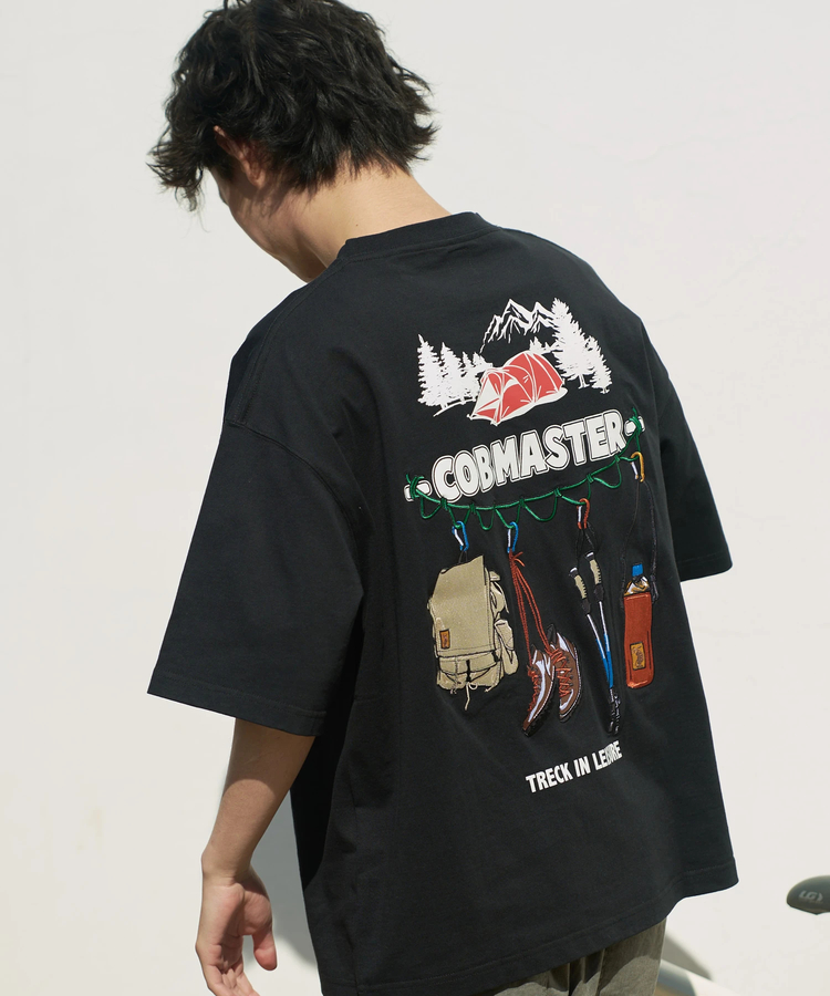 go slow caravan(ゴースローキャラバン) |COBMASTER/コブマスター 吸水速乾天竺刺繍ルーズTEE《トレッキングツール》(MENS)