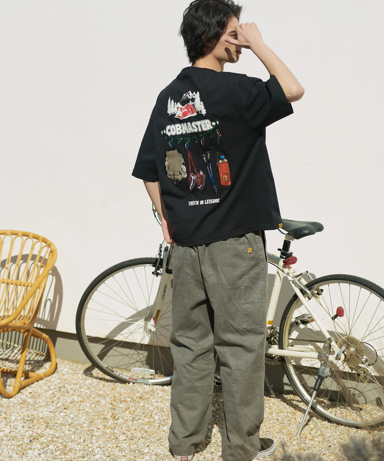 go slow caravan(ゴースローキャラバン) |COBMASTER/コブマスター 吸水速乾天竺刺繍ルーズTEE《トレッキングツール》(MENS)