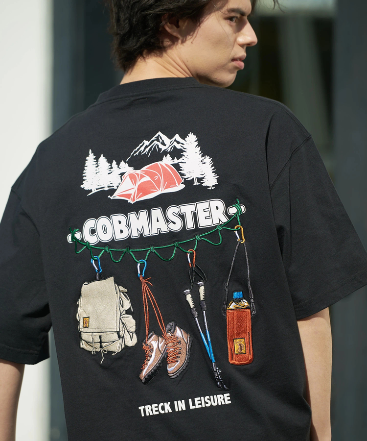 go slow caravan(ゴースローキャラバン) |COBMASTER/コブマスター 吸水速乾天竺刺繍ルーズTEE《トレッキングツール》(MENS)