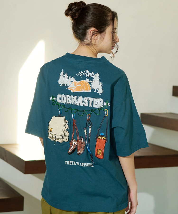 go slow caravan(ゴースローキャラバン) |COBMASTER/コブマスター 吸水速乾天竺刺繍ルーズTEE《トレッキングツール》(MENS)