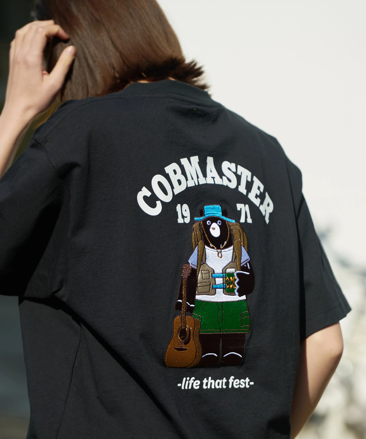 go slow caravan(ゴースローキャラバン) |COBMASTER/コブマスター 吸水速乾天竺刺繍ベーシックTEE《フェスベアー》 (MENS)