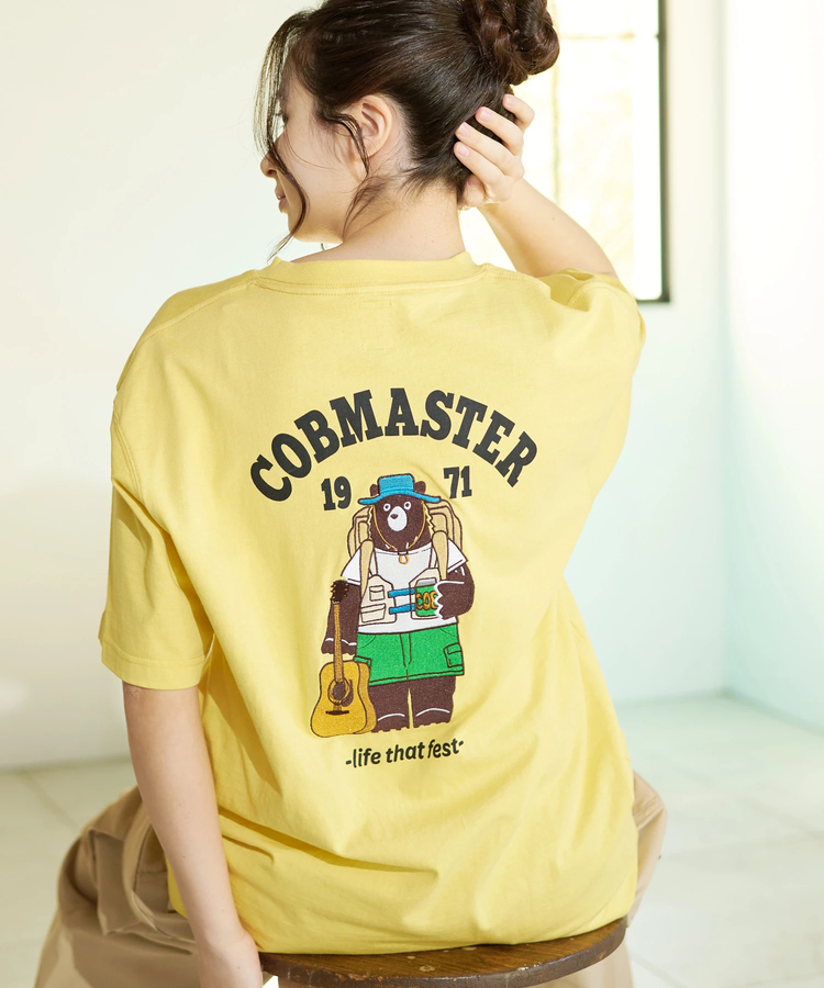 go slow caravan(ゴースローキャラバン) |COBMASTER/コブマスター 吸水速乾天竺刺繍ベーシックTEE《フェスベアー》 (MENS)