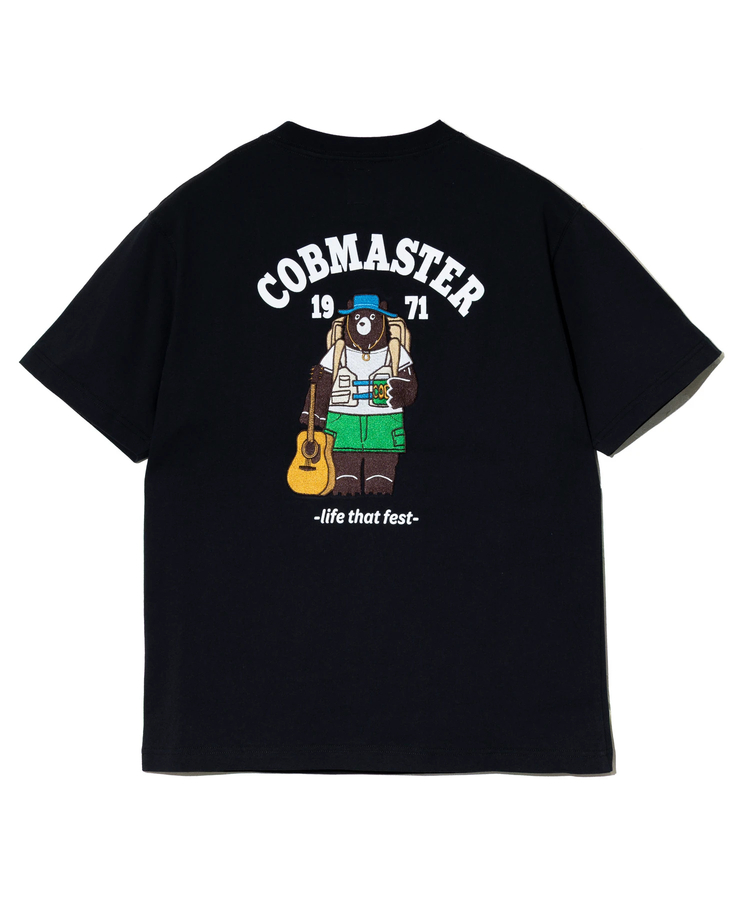 go slow caravan(ゴースローキャラバン) |COBMASTER/コブマスター 吸水速乾天竺刺繍ベーシックTEE《フェスベアー》 (MENS)