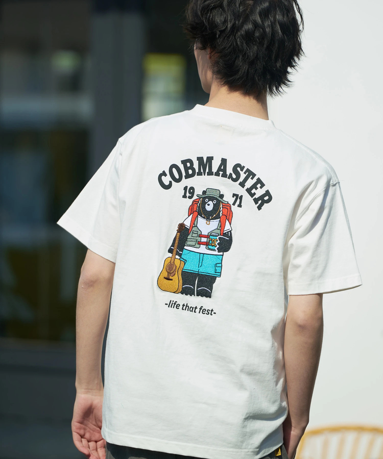 go slow caravan(ゴースローキャラバン) |COBMASTER/コブマスター 吸水速乾天竺刺繍ベーシックTEE《フェスベアー》 (MENS)
