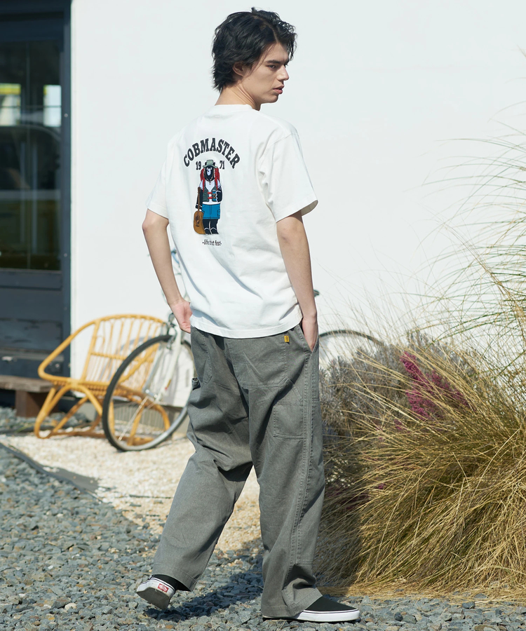 go slow caravan(ゴースローキャラバン) |COBMASTER/コブマスター 吸水速乾天竺刺繍ベーシックTEE《フェスベアー》 (MENS)